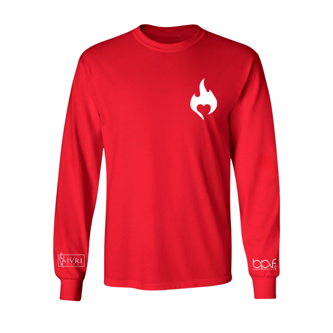 #Heart On Fire Long Sleeve T-Shirt